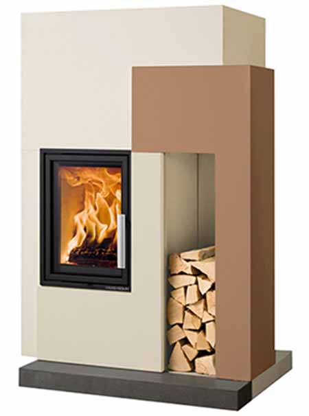 Kaminofen mit Feurholz